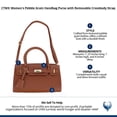 thumbnail image 4 of CTM  Pebble Grain Handbag Purse with Removable Crossbody Strap (Women), 4 of 4