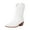 White, variant on Western Cowboy Boots for Women Classic Retro Embroidered Chunky Heel Knee High Wide Calf Pull on Cowgirl Boots