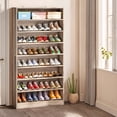 thumbnail image 3 of Demi Bonn Wooden Shoe Rack 9-Tier Shoe Storage Organizer Entryway Shoe Shelf, 40-45 Pairs Freestanding Shoe Cabinet, Gray, 3 of 10