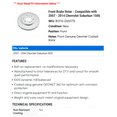 thumbnail image 2 of Front Brake Rotor - Compatible with 2007 - 2014 Chevy Suburban 1500 2008 2009 2010 2011 2012 2013, 2 of 2