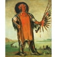 thumbnail image 3 of George Catlin 12x14 Black Modern Framed Museum Art Print Titled - Ha-Na-Ta-Nu-Mauk, Wolf Chief, Head Chief of the Tribe (1832), 3 of 5