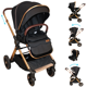 thumbnail image 1 of Carriola Lx Y Porta Bebé Plegable Mango Reversible Victoria negro, 1 of 10