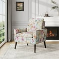thumbnail image 3 of HL Home Furnishings Allyson Mid-Century Modern Armchair in Pastel Pink Floral, 3 of 9