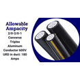 thumbnail image 5 of 900' Converse 2/0-2/0-1 Aluminum Triplex URD Direct Burial Cable, 5 of 9