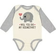 thumbnail image 3 of Inktastic Will You Be My Godmother Boys or Girls Long Sleeve Baby Bodysuit, 3 of 5