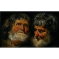 thumbnail image 3 of Jacob Jordaens 24x16 Black Modern Framed Museum Art Print Titled - Two Studies of the Head of an Old Man (C. 1630), 3 of 5