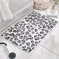 thumbnail image 3 of White and Gray Of Leopard Print Flannel Non Slip Door Rugs,Washable Door Mats Indoor,Decorative Door Mats,Dirt-Resistant and Absorbent Doormat for Entrance,Bedroom,Kitchen,Bathroom,23.5x16in(60x40cm), 3 of 5