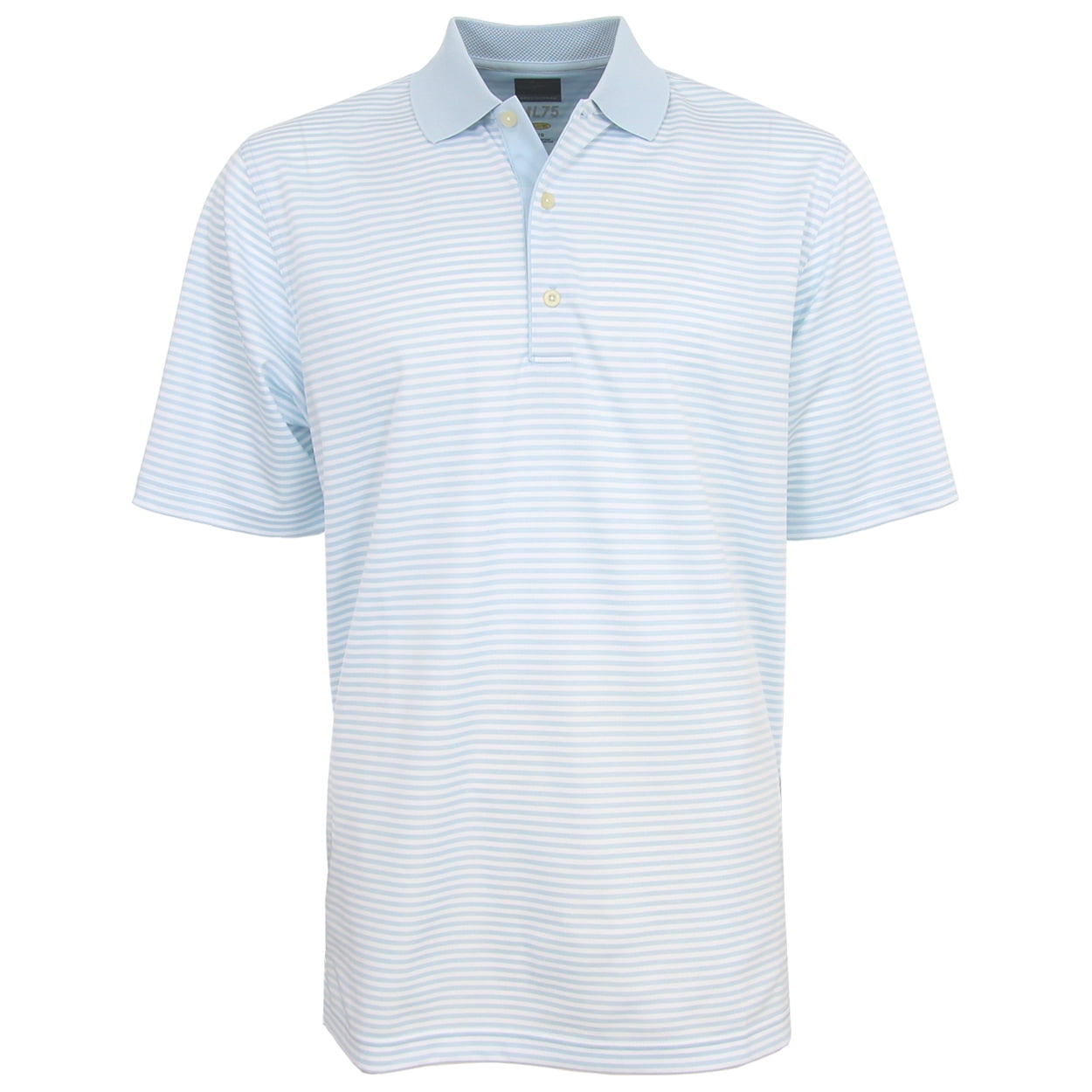 Greg Norman Greg Norman Men's Tech Performance Bar Striped Polo Golf