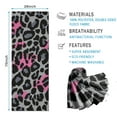 thumbnail image 2 of Gray and Pink Of Leopard Print Hot Yoga Mat Towel Non Slip for Hot Yoga - Quick-Drying Yoga Mat Cover with 4 Corner Pockets with Travel Bag - Hot Yoga Towel Non Slip 70"x26", 2 of 6