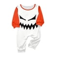 thumbnail image 4 of HTHLVMD Halloween Pajamas, Matching Family Pajamas, Halloween Matching Family Pajamas White Red Pumpkin Print Long Sleeve 2 Piece Pj Set Warm Sleepwear Nightwear Loungewear Winter Holiday Photos, 4 of 4