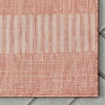 thumbnail image 5 of Well Woven Medusa Stria Modern Stripes Coral 2'7" x 9'10" Runner Indoor Outdoor Rug, 5 of 7
