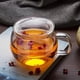 thumbnail image 4 of Taza de té de 12,5 oz con vaso y tapa, taza de té transparente de vidrio de borosilicato resistente al calor para té de hojas sueltas, té floreciente y bolsitas de té, ideal para los amantes, 4 of 5