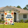 thumbnail image 2 of Amhnf Hello Spring Floral Garden Flag For Home Outdoor Garden Yard Decor 12x18 inch, 2 of 5