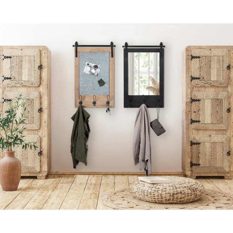 Kate and Laurel Cates Rustic Magnetic Metal Wall Organizer With