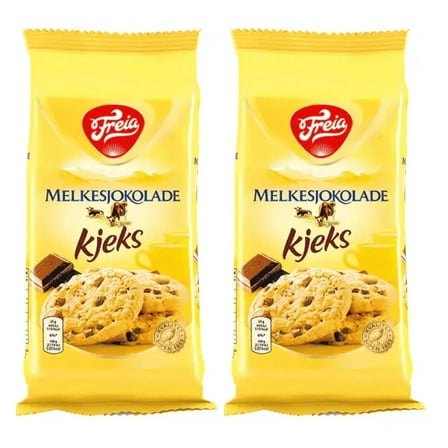 Freia Kjeks (Chocolate Chip Cookies), 6.49oz -- Pack of 2
