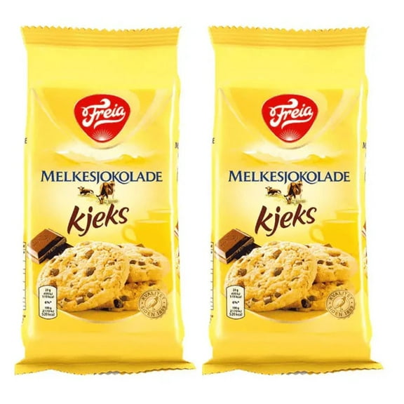 Freia Kjeks (Chocolate Chip Cookies), 6.49oz -- Pack of 2