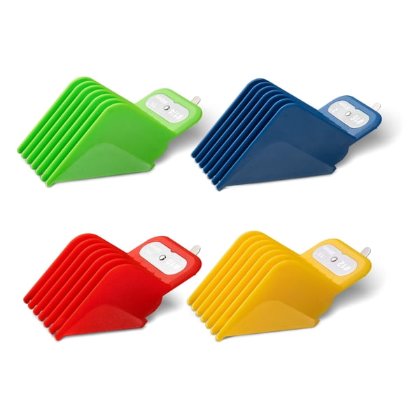 Juego de protectores de cortapelos extralargos aptos para Andis Master Oster Fast Feed Andis AAC-1 GC LCL ML PM-1 PM-2 PM-4 RCAC RS-1 US-1 Tamaño: #10 12 14 16 (Longitud: 1.25"" 1.5"" 1.75"" 2)