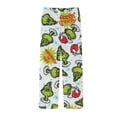 thumbnail image 1 of Womens Christmas Green Pajama Pants Funny Holiday Elastic Waist Relaxed Fit Winter Wide Leg Comfy Long Pj Pants, 1 of 2