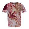 thumbnail image 2 of Gibobby Playera de Manga Corta con Cuello Redondo Tops talla grande para mujer, túnica con estampado Floral verano, Tops primavera, camisas manga corta con cuello re(Rosa,G), 2 of 4
