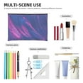 thumbnail image 4 of Kdxio Neon Gradient Blue Makeup Bag Toiletry Bag Canvas Makeup Bags Zipper Cosmetic Pouch Travel Cosmetic Pouch for Women Gifts, 4 of 7