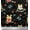 Black, variant on Soimoi Cotton Duck Fabric Leaves,Floral & Owl Kids Printed Craft Fabric by The Yard 42 Inch Wide