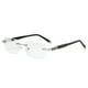 thumbnail image 2 of Gafas de lectura sin marco, con bloqueo de luz azul para presbicia, para hombres y mujeres, lentes multienfoque, diseño ligero, lentes de resina HD, para leer, ver televisión y viajar, color dorado., 2 of 2