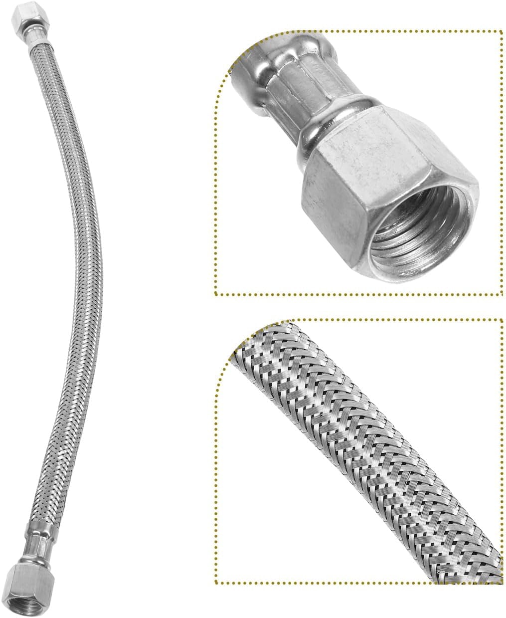 MKEUDQ-Fine Steel Construction Air Compressor Accessories Air Hose Exhaust Tube Replacement