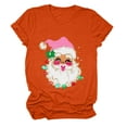 thumbnail image 4 of larppty Christmas Shirts Women Santa T-Shirts Xmas Graphic Tee Holiday Tops (Orange, XXL), 4 of 6