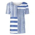 thumbnail image 5 of Homenesgenics Womens Tops Plus Size 4x 5x Loose-Fit Cute Party Shirts Free-Style Printed Round-Neck Short-Sleeve Summer T-Shirts Casual Tee Blue XXXL, 5 of 5