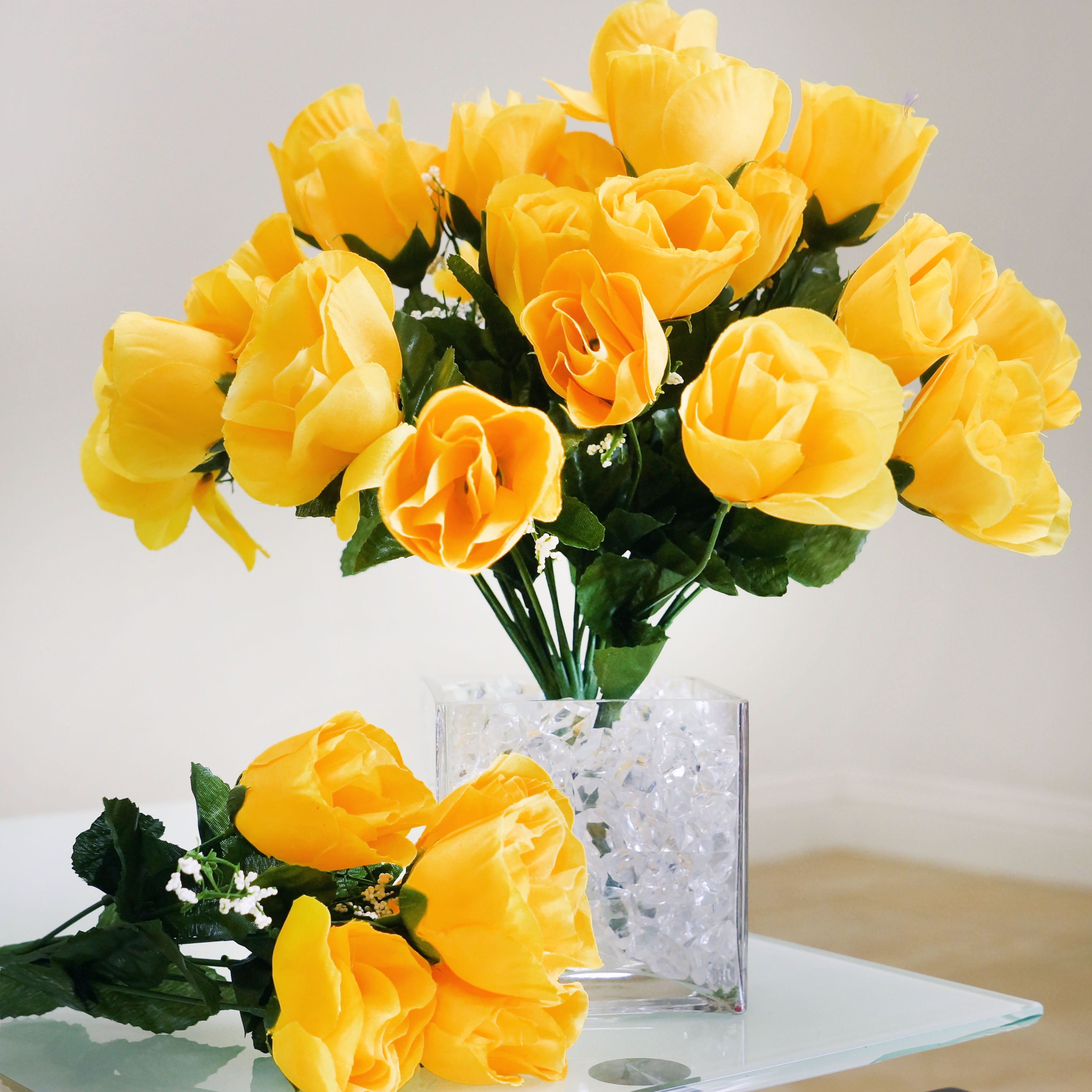 Efavormart 84 Artificial Buds Roses Wedding Flowers Bouquets SALE