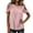 Pink, variant on Womens Cold Shoulder Ruffle Blouse - Lightweight Cotton Blend Casual Top with Ruffled Sleeves, Black,Size M