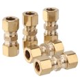thumbnail image 1 of LTWFITTING No Lead 3/8-Inch OD Compression Union, Brass Compression Fitting (Pack of 5), 1 of 4