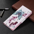 thumbnail image 5 of Galaxy S23 Ultra Case Cute Embossed Pattern Premium Leather Wallet Cover Flip Stand Credit Card Slots Pocket Holder Magnetic Closure Folio Case for Samsung Galaxy S23 Ultra, Peach Blossom Butterfly, 5 of 8