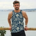 thumbnail image 6 of Fuzoiu Nautical Style Print Men's Workout Tank Tops,Sleeveless Gym Shirt Quick Dry,Fitness Bodybuilding T-Shirt,Muscle Athletic Workout Tee-Small, 6 of 7