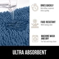 thumbnail image 4 of Bath Rug 24x17, Thick Soft Absorbent Chenille, Rubber Backing Quick Dry Microfiber Mats, Machine Washable Rugs for Shower Floor, Bathroom Runner Bathmat Accessories Decor, Blue, 4 of 6