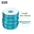 thumbnail image 2 of Uxcell Bonsai Wire Anodized Aluminum Training Wire Roll 2.5mm 66ft Lake Blue, 2 of 7