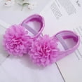 thumbnail image 5 of Infant Baby Girls Soft Sole Flower Princess Wedding Dress Mary Jan Flats Prewalker Newborn Baby Flower Crib Shoes for 0-18 Months, 5 of 8