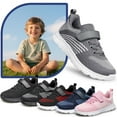 thumbnail image 3 of YHOON Boys Girls Shoes Kids Breathable Athletic Tennis School Sneakers Dark Grey Little Kid Size 13, 3 of 8
