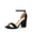 BLACK-NUBUCK, variant on Heels for Women Chunky Block Heel Open Toe Ankle Strap 3.5 Inch Heeled Sandals for Party Date Wedding