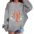 thumbnail image 2 of XAOFW Girls Boys Marine Animal Printed Long Sleeve Crew Neck Sweatshirts Loose Fit Casual Pullover For Toddler Kids Trendy Top 7-8 Years, 2 of 4