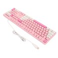 thumbnail image 1 of 104 Keys Wired Keyboard, Vibrant 3 Color Keycaps, Wide Compatibility, Multimedia Function Keys, USB Business Keyboard ForXP 7 8 10 11, OS X, 1 of 8