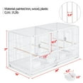 thumbnail image 3 of Yaheetech 21'' Stackable Divided Breeder Bird Cage for Small Birds Lovebirds Finch Canaries Parakeets Cockatiels Budgies,White, 3 of 8