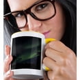 thumbnail image 2 of 3drose, Norther Lights Show in a Yukon Sky, 15oz Two-tone Yellow Mug, 2 of 6