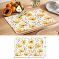 thumbnail image 6 of Yellow Floral Placemats Set of 8, Spring Watercolor Herb Plant Non-Slip Place Mats Washable Table Mats for Kitchen Dining Table Decorations Indoor/Outdoor, 6 of 9