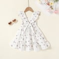 thumbnail image 2 of MAMAMI Kids Baby Girls Summer Boho Dress Sleeveless Floral Ruffle Toddler Girls Beach Sundress, 2 of 8