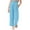 Blue, variant on Mwjwdo Girls Gauze Pants Casual Summer Wide Leg Palazzo Pants Pull-On Elastic High Waisted Trousers with Pockets Pink 130