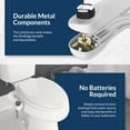 thumbnail image 4 of Bio Bidet SlimEdge Simple Bidet Toilet Attachment in White with Dual Nozzle, Fresh Water Spray, Non Electric, Easy to Install, Brass Inlet and Internal Valve, 4 of 8