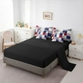 thumbnail image 5 of Feelyou Eat Sleep Football Bedding Comforter Set 7 Pieces, Plaid Stripes Full Bedding Set, 5 of 8