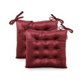 thumbnail image 1 of Noble House Foxhall Tufted Velvet Dining Chair Cushion in Berry (Set of 2), 1 of 8