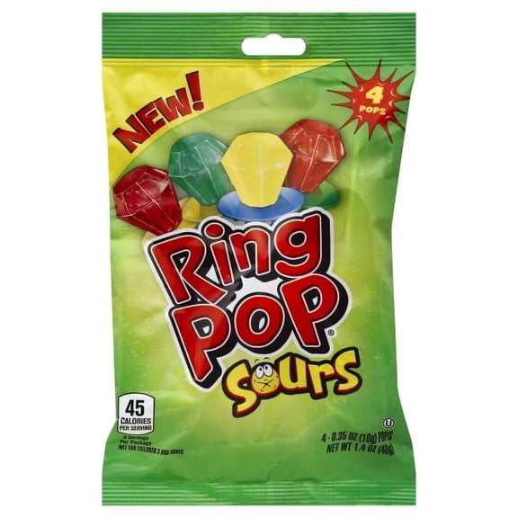 Topps Ring Pop Candy, 4 ea